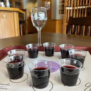 Red wine flight. Follow @ohiofoodlover on Instagram for more Ohio eats