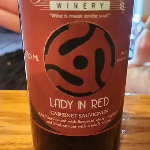 My favorite wine at Good Vibes!
