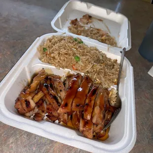 Chicken teriyaki with fried rice was sooo good