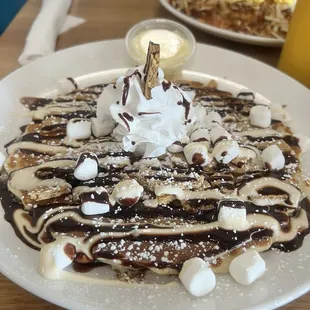 S&apos;mores pancake.  This is a side to the omelette which is 1 pancake.