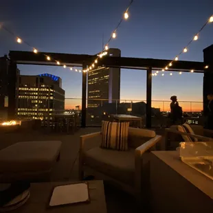 the view of the city at night