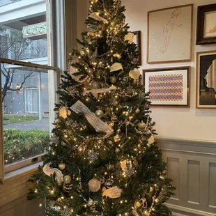 a decorated christmas tree