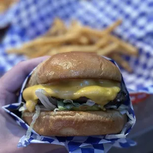 Happy Hour Burger and fries for $8