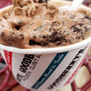 Chocolate concrete with extra Oreos