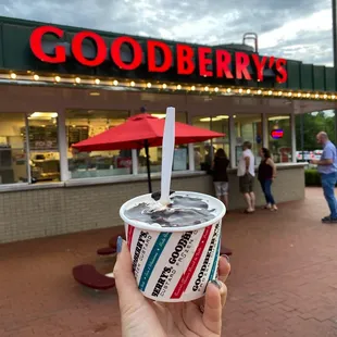 Vanilla custard with hot fudge on top