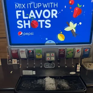 They replaced that awesome touch screen pop machine with many flavors with this lame and old fashion machine.