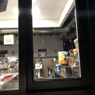 Drive through window.