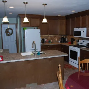 a kitchen and dining room