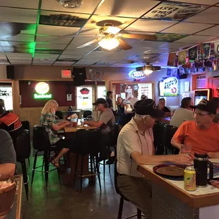 people sitting at tables