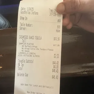 A ridiculous bill for the worst food ever, and I didn't even drink the drink