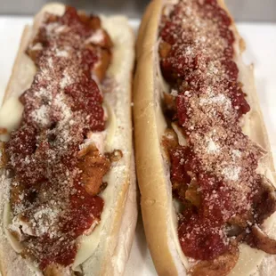 Chicken cutlet parm sub