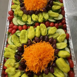 Garden salad catering tray