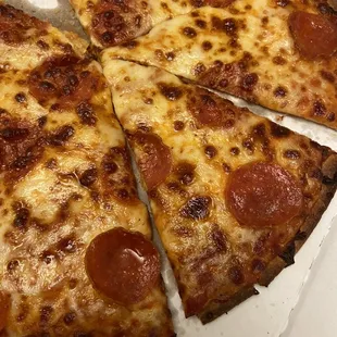 Thin crust pepperoni