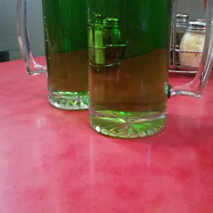 Green beers for St. Patty&apos;s Day!