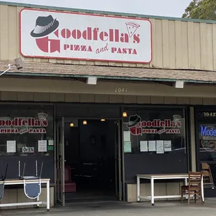 the front of the restaurant