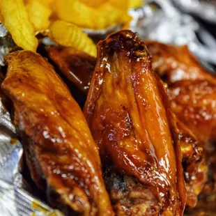 BBQ Wings and Fries