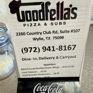a sign for goodfella's