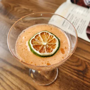 a closeup of the drink