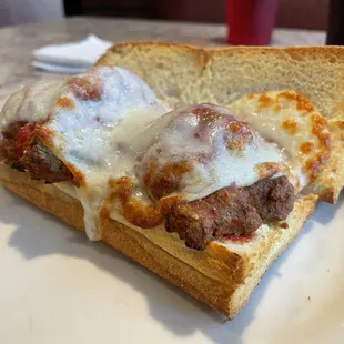 Half Meatball Parmigiana Sub