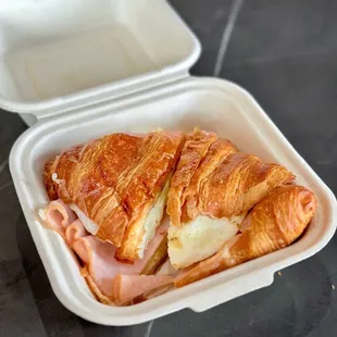 Ham &amp; Cheese Croissant w/added egg