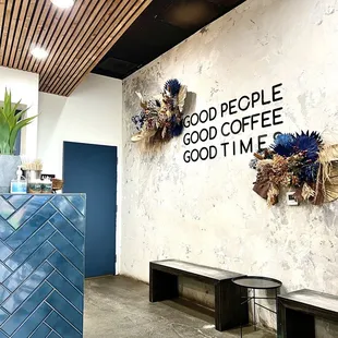 Wall decor by bar