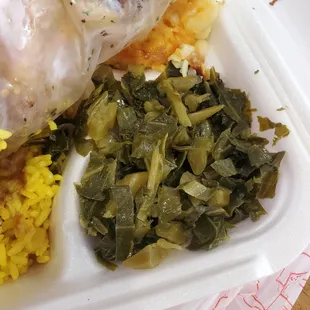 Closer look of the collards