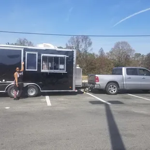 Soul food truck, in the Save-A-Lot parking lot with the VyStar ATM in it!