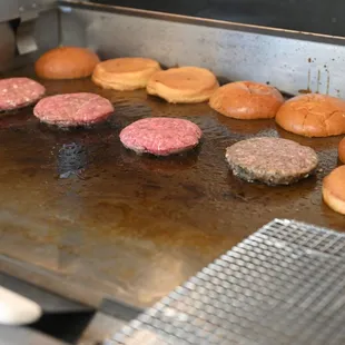 Juicy. Massive 6Oz Patty's.. 
grilling day in and day out..