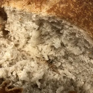 Inside the sourdough round. Ohhh so delicious.
