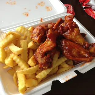 Wings and fries! I told ya!!
