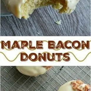 bacon donuts with white icing