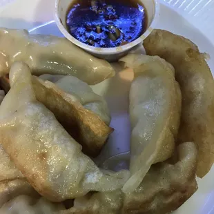 Good fried dumplings and a generous portion. The dipping sauce is good too; get an extra one!