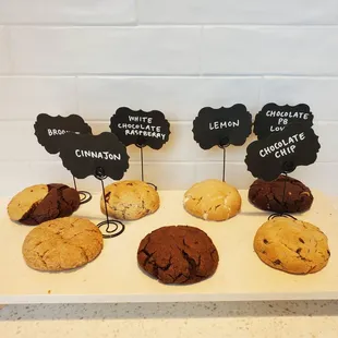 a variety of cookies on display