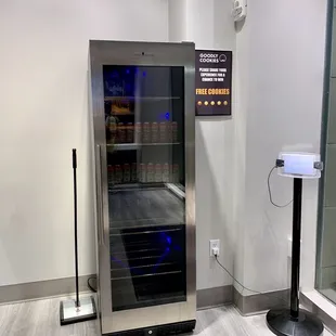 a display of a beverage cooler