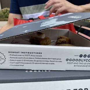 Reheating instructions