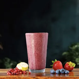 a glass of fruit smoothie