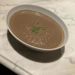 Soup du jour: Cream of Mushroom Soup $14