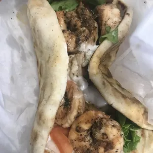 Shrimp Pitas