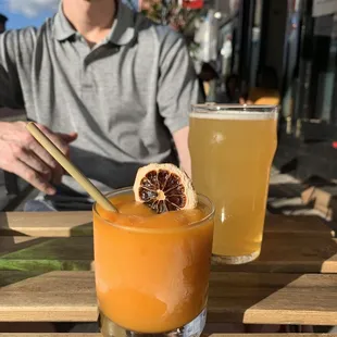 drink, sushi and sashimi