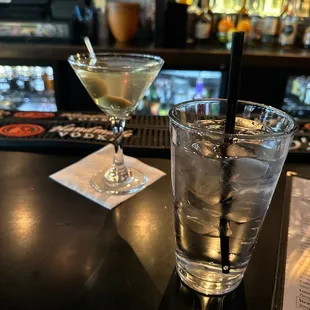Dirty martini and a cherry mule!