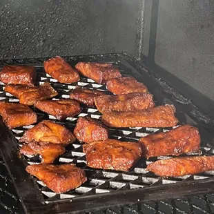 Hatch maple, smoked salmon. All natural ingredients, no infusions only applications.