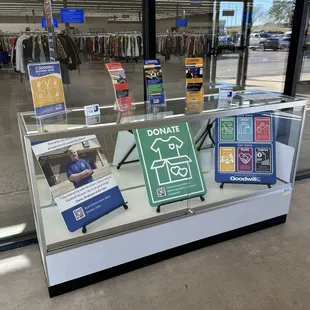 This is set up in the lobby cart area.