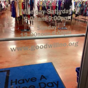 Store hours!