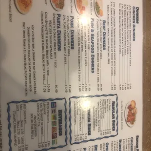 the menu