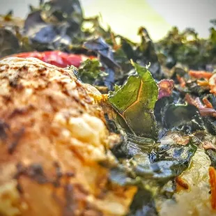 a closeup of a plate of food