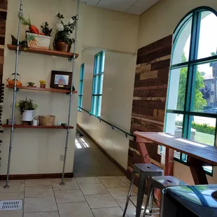 Accessible ramp to other side of mkt from drink bar &amp; lounge.