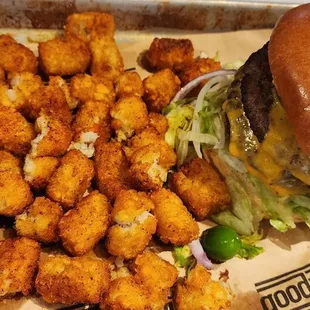 Classic Burger and Tots