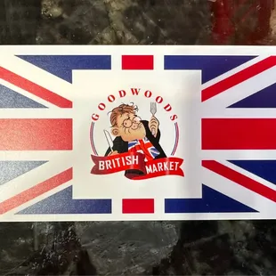 a sticker of a british flag