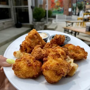 chicken and waffle bites