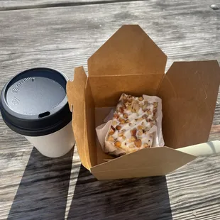 Coffee and carrot cake!